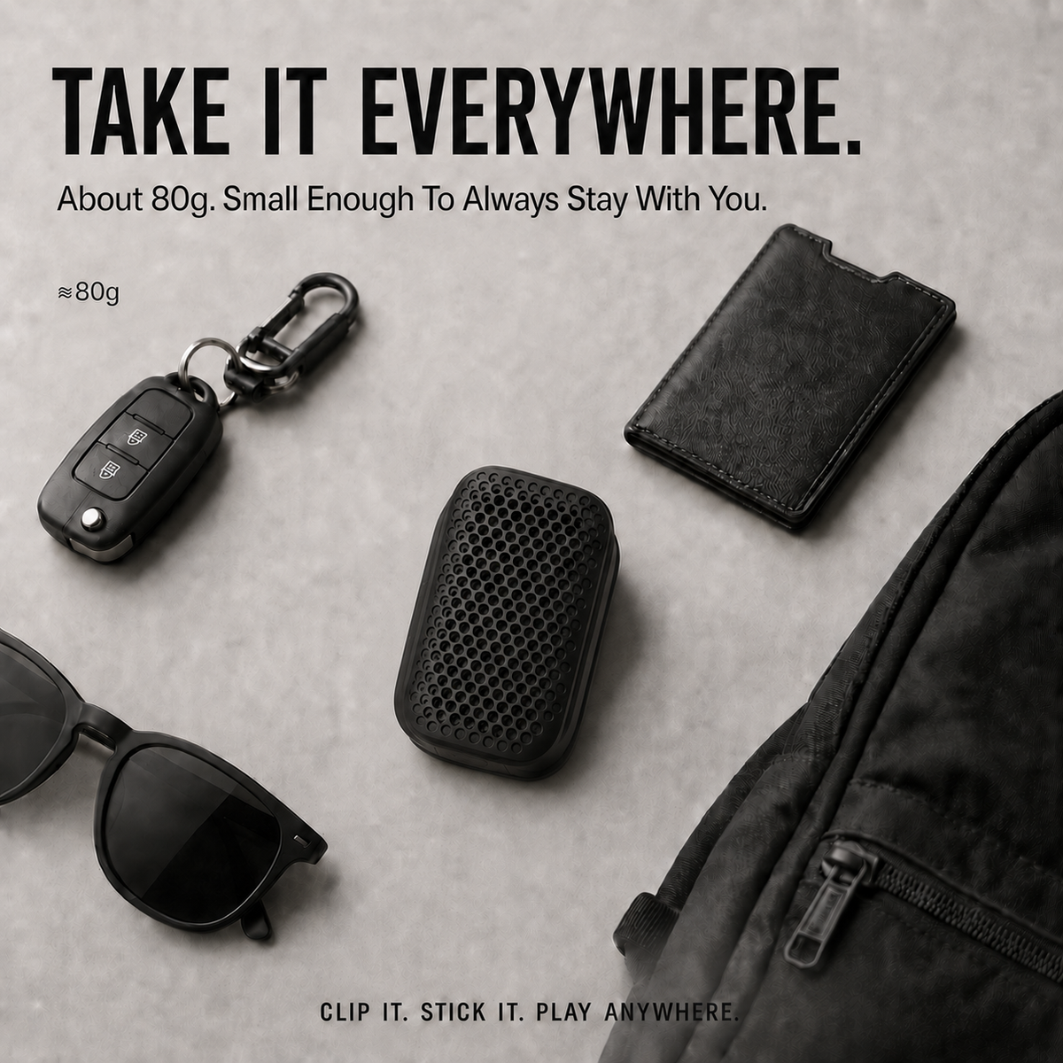 ๐ 2026 New Magnetic Clip-On Bluetooth Speaker | IPX7 Waterproof, TWS Stereo & Ultra-Light Wearable Design