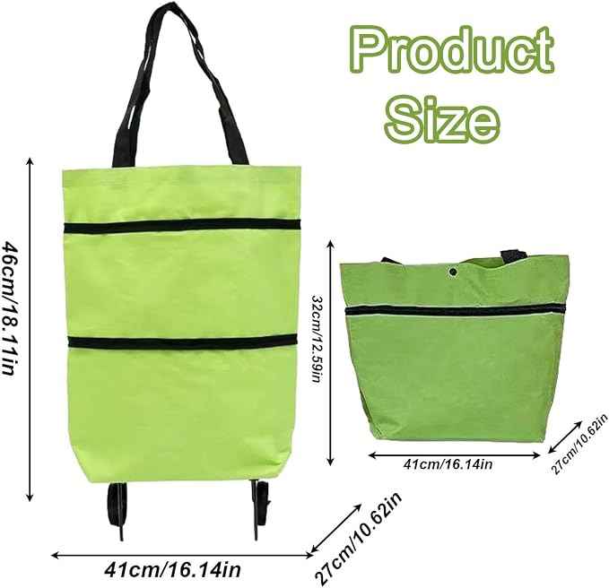 ๐ฑโจ Limited Time 46% OFF | ๐ 2-in-1 Collapsible Rolling Shopping Bag