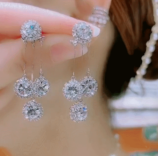 ✨LAST DAY 48% OFF--Flower Earrings with Diamonds