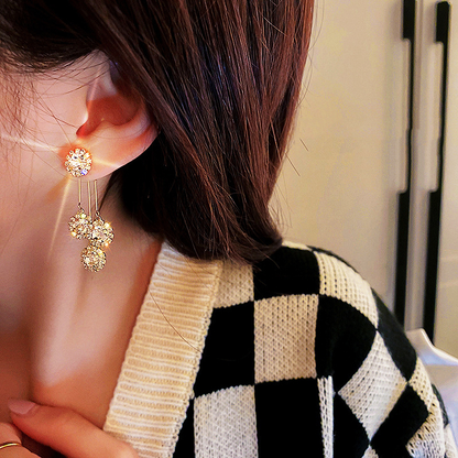 ✨LAST DAY 48% OFF--Flower Earrings with Diamonds
