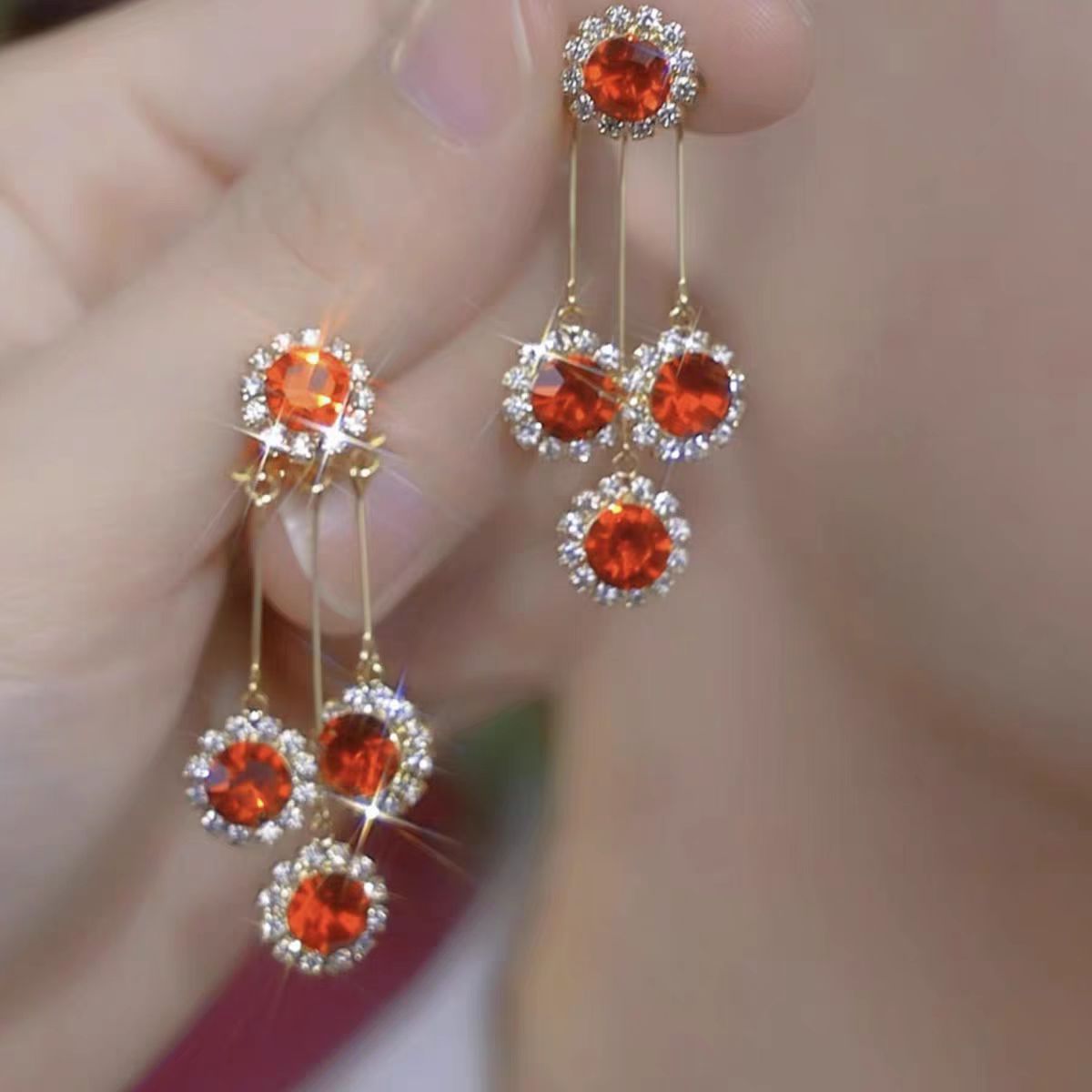 ✨LAST DAY 48% OFF--Flower Earrings with Diamonds