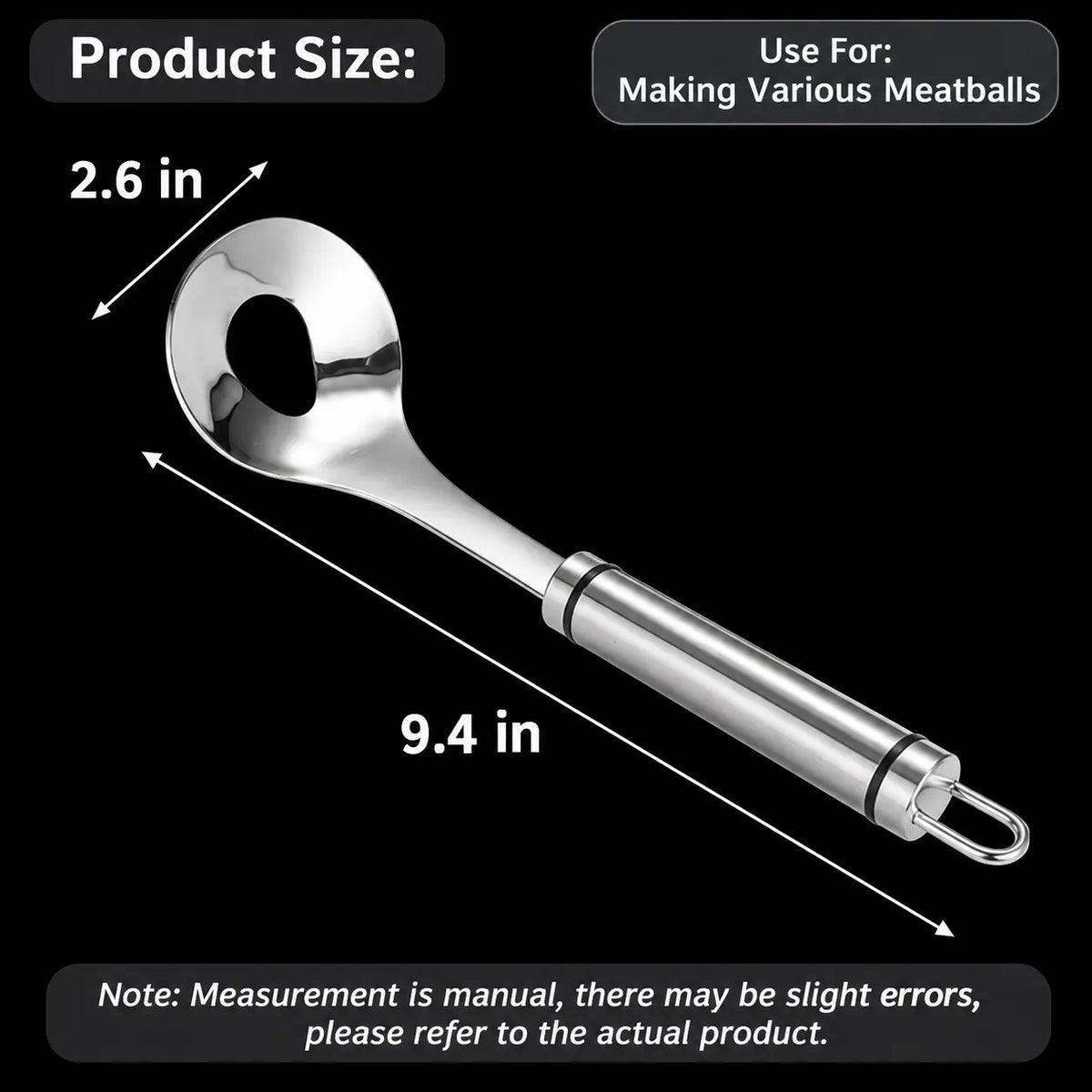 Stainless Steel Meatball Maker Spoon for Easy Mess-Free Kitchen Cooking
